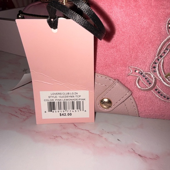 Juicy Couture Lovers Club LG ZA Pink Lemonade Wallet - Picture 5 of 5